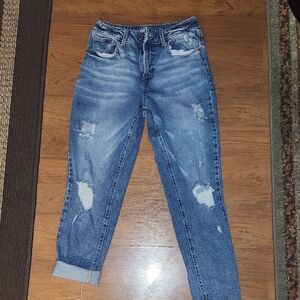 Maurices Blue Distressed Boyfriend Jeans